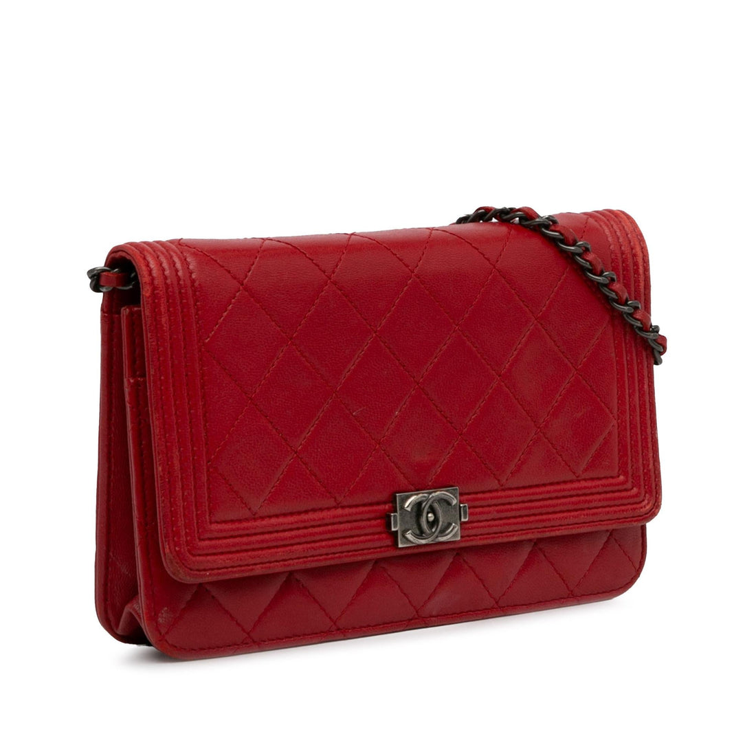 Pearl Street Bags Chanel Lambskin Boy Wallet On Chain (SHG-W6UM3K)