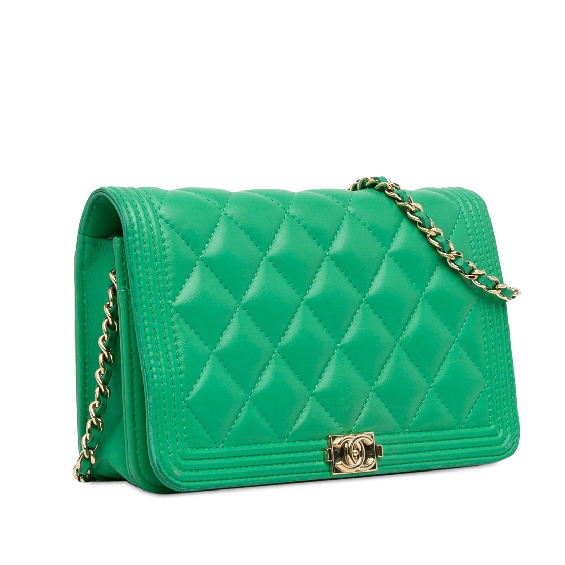 Pearl Street Bags Chanel Lambskin Boy Wallet On Chain (SHG-UIsk0U)