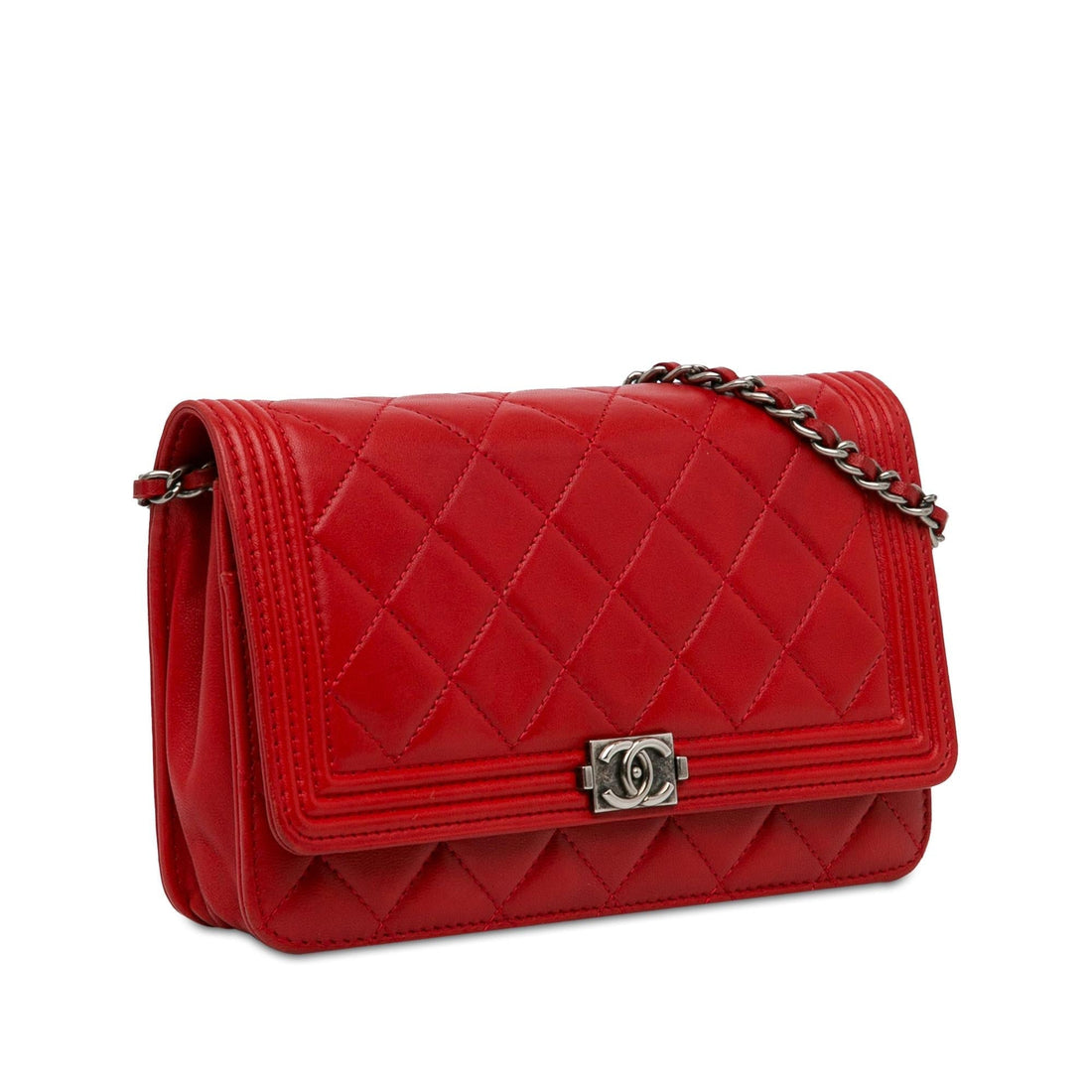 Pearl Street Bags Chanel Lambskin Boy Wallet On Chain (SHG-WD2kyT)