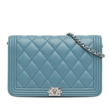 Chanel Lambskin Boy Wallet On Chain (SHG-vd6mfG)