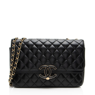 Chanel Lambskin CC Chic Medium Flap Bag (SHF-JgVtpv)