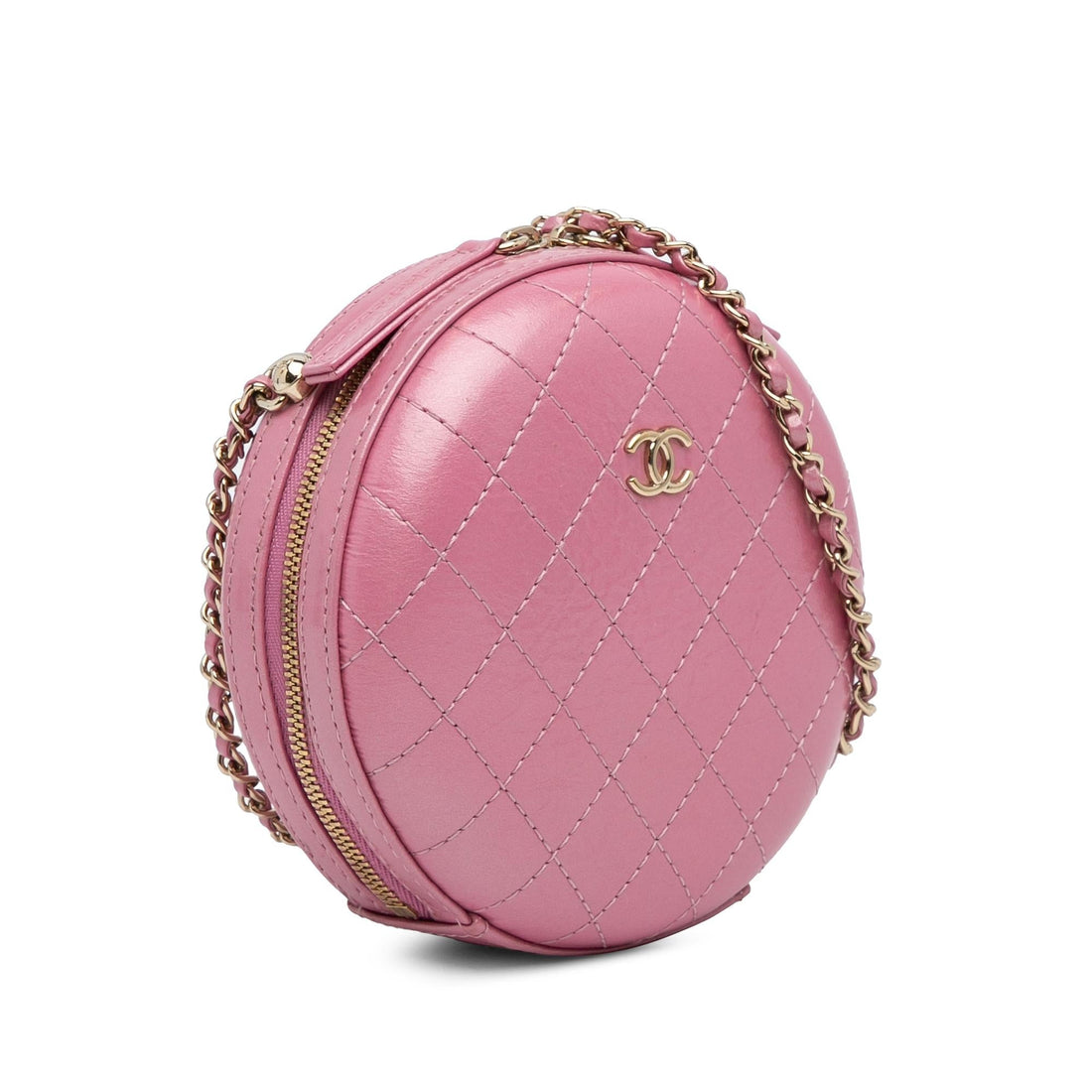 Pearl Street Bags Chanel Lambskin CC Round Chain Crossbody (SHG-J2fPQX)