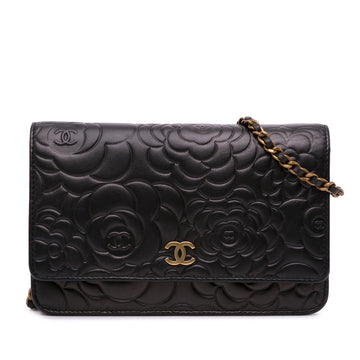 Pearl Street Bags Chanel Lambskin Camellia Wallet On Chain (SHG-uwF0Rj)