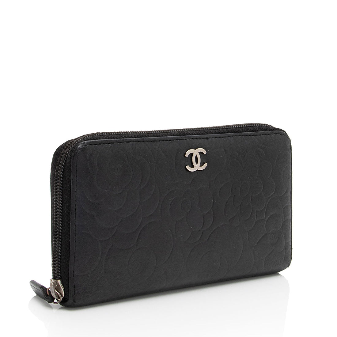 Pearl Street Bags Chanel Lambskin Camellia Zip Around Wallet (SHF-fpP10f)
