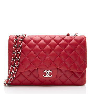 Chanel Lambskin Classic Jumbo Single Flap Bag (SHF-2kI1jH)
