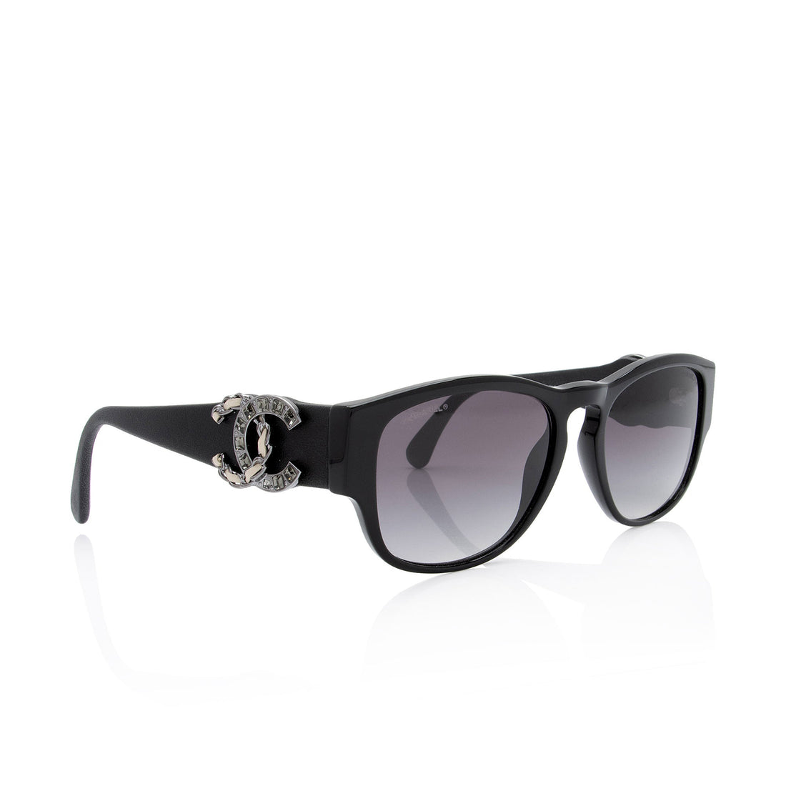 Pearl Street Bags Chanel Lambskin Crystal CC Sunglasses (SHF-h3VgE4)