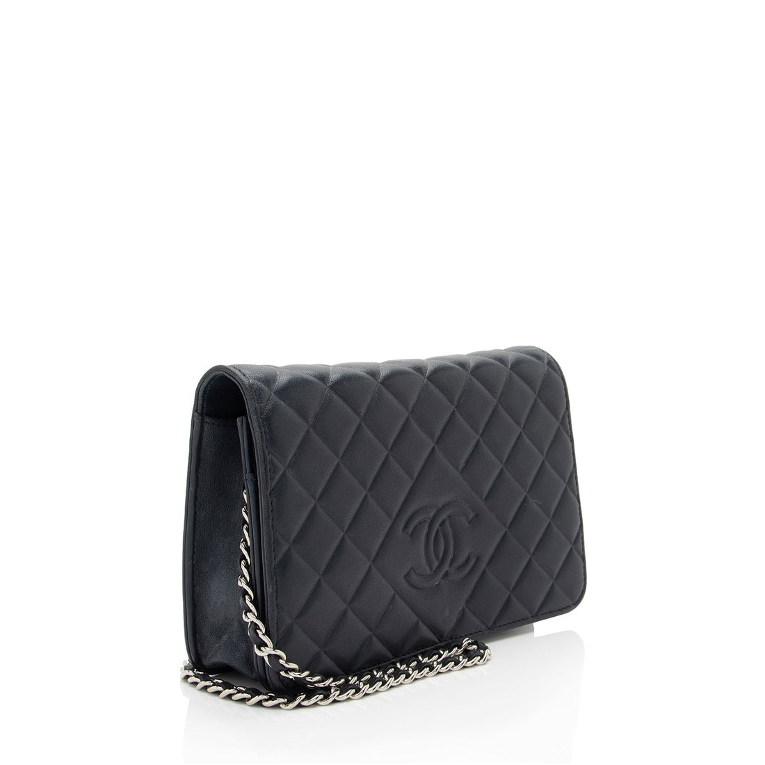 Top Quality Chanel Lambskin Diamond CC Wallet on Chain (SHF-NXCe1x)