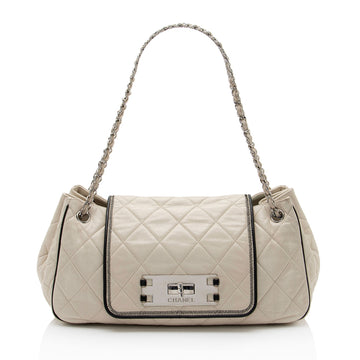 Pearl Street Bags Chanel Lambskin Mademoiselle Lock East West Accordion Shoulder Bag (SHF-L7kNwO)