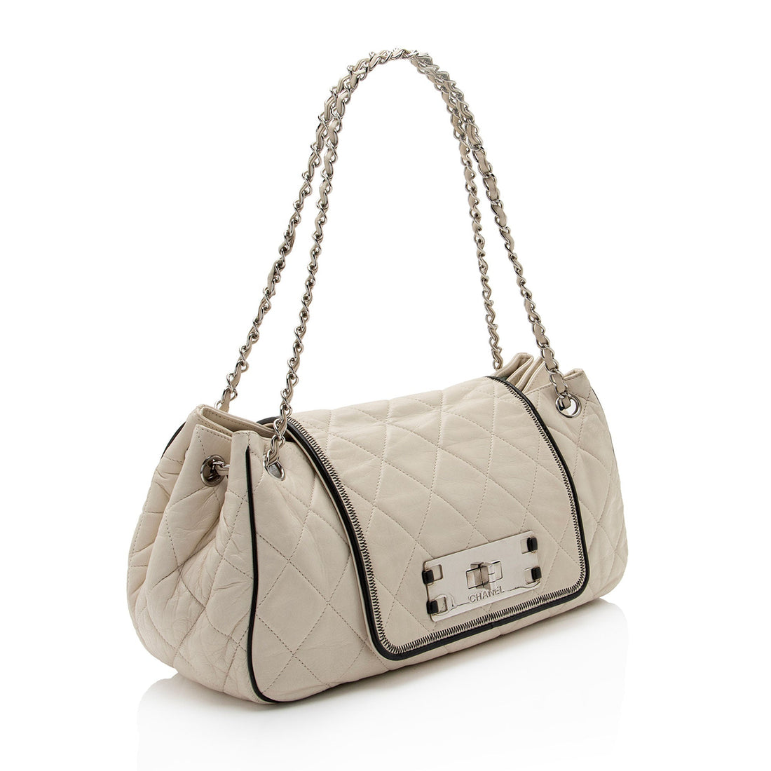 Pearl Street Bags Chanel Lambskin Mademoiselle Lock East West Accordion Shoulder Bag (SHF-L7kNwO)