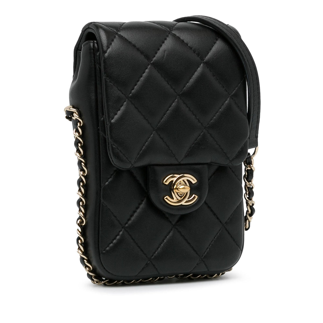 Pearl Street Bags Chanel Lambskin My Precious Phone Case Flap (SHG-lI6AjS)