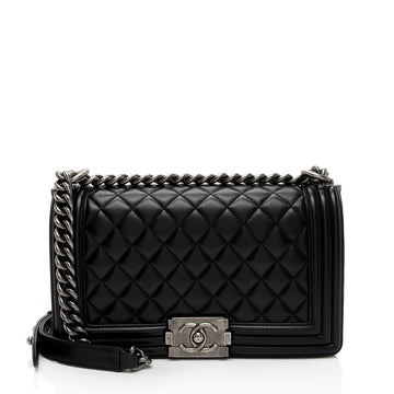 Pearl Street Bags Chanel Lambskin Old Medium Boy Bag (SHF-hdtBBY)