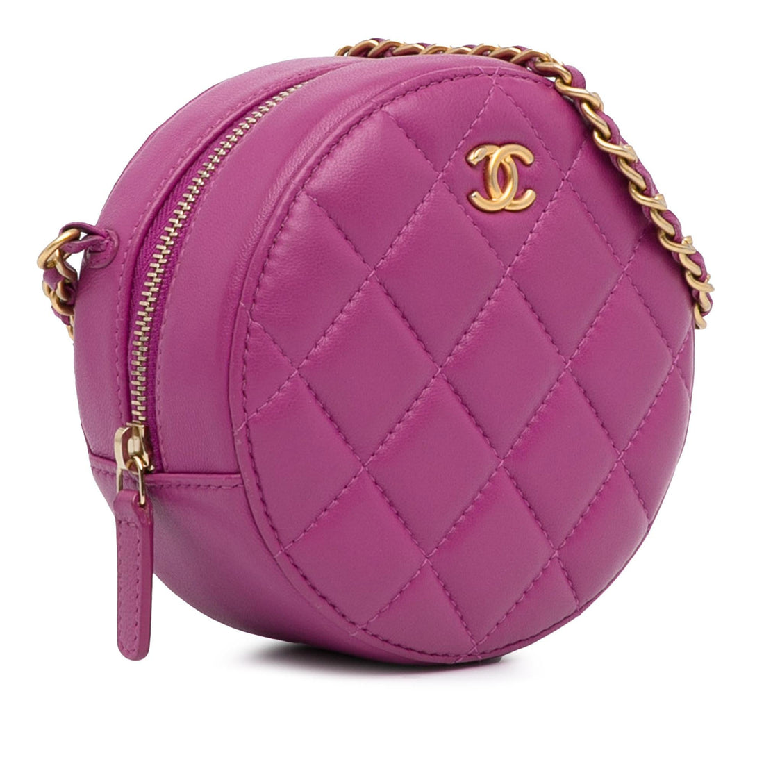 Pearl Street Bags Chanel Lambskin Pearl Crush Round Clutch with Chain (SHG-T1Ji2T)