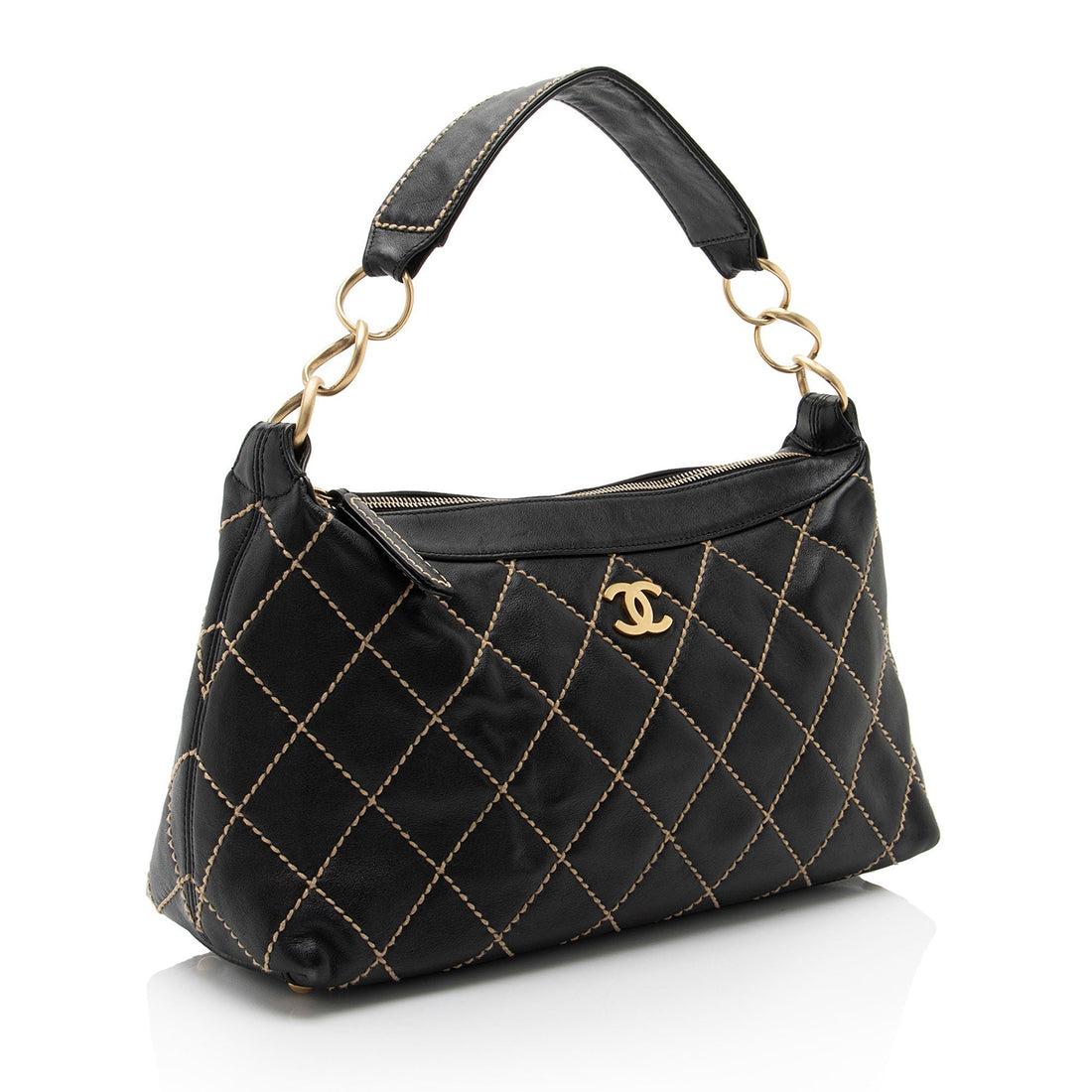 Pearl Street Bags Chanel Lambskin Surpique Large Shoulder Bag (SHF-T8EzC0)