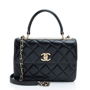 Chanel Lambskin Trendy CC Small Top Handle (SHF-bwU9bk)