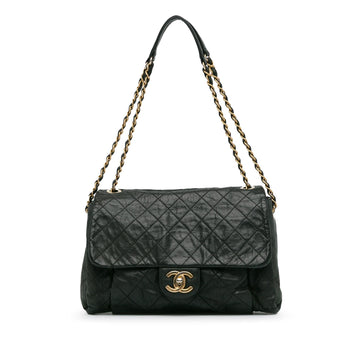 Chanel Large Aged CalBNkin Chic Quilt Flap (SHG-qmJwT4)