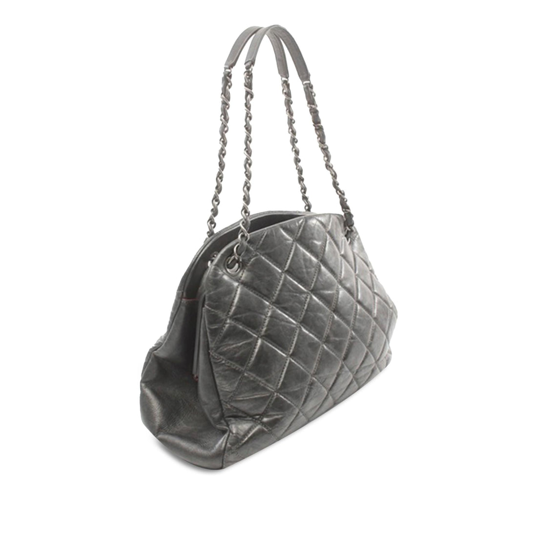 Chanel Large Aged Calfskin Just Mademoiselle Bowling Bag (SHG-gDNFoT)