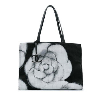 Top Quality Chanel Large Camellia Printed Canvas Shopper Tote (SHG-HCaliE)