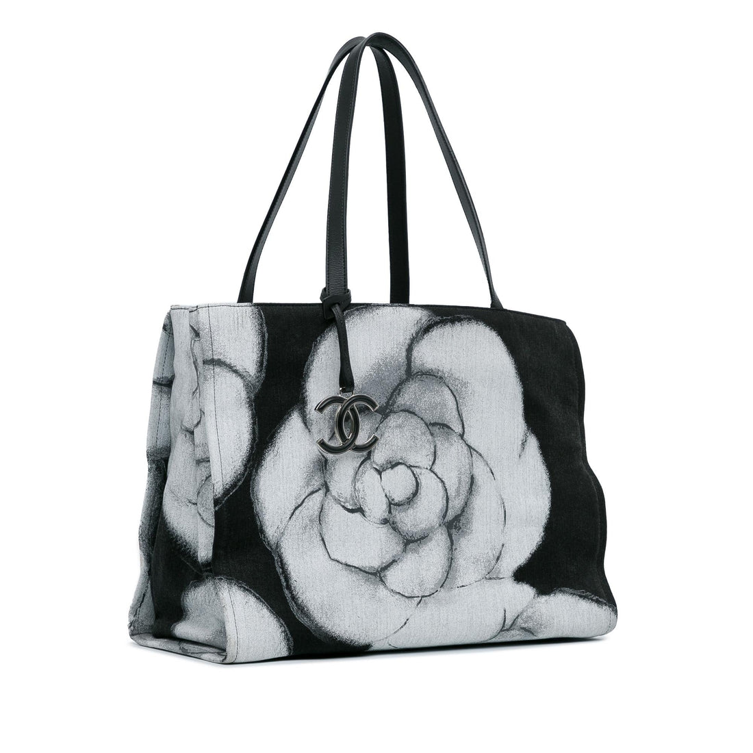 Top Quality Chanel Large Camellia Printed Canvas Shopper Tote (SHG-HCaliE)