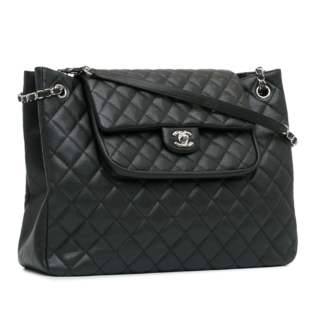 Chanel Large Caviar Flap Shopping Tote (SHG-UY8l1Y)