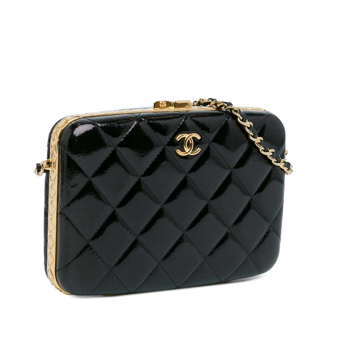 Pearl Street Bags Chanel Large Glazed Goatskin Box With Chain (SHG-QolUGP)