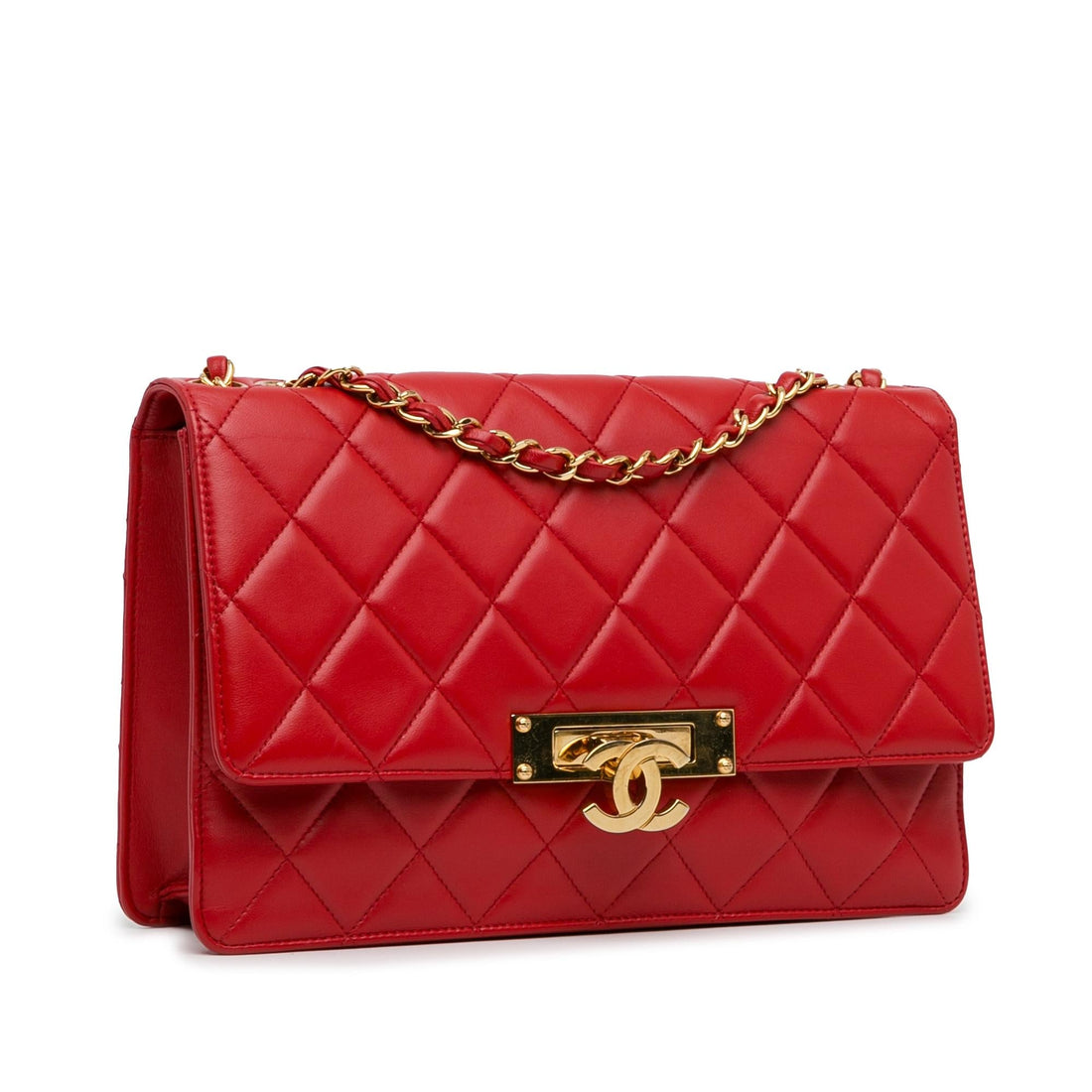 Pearl Street Bags Chanel Large Lambskin Golden Class Flap (SHG-dJzpw1)