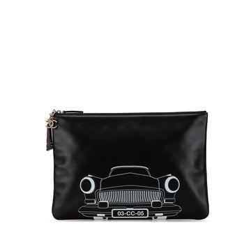 Chanel Large Printed Lambskin La Habana O Case Clutch (SHG-Zimn5u)