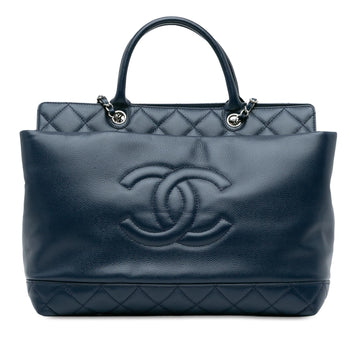 Pearl Street Bags Chanel Large Soft Caviar Leather Top Handle Tote (SHG-5ufwRD)
