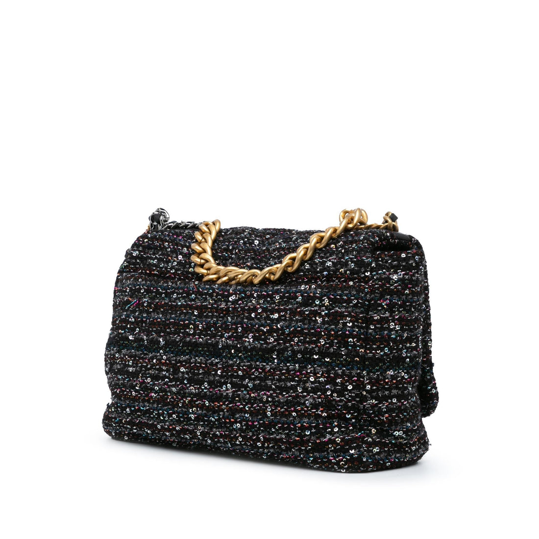 Chanel Large Tweed 19 Flap (SHG-XMDikb)