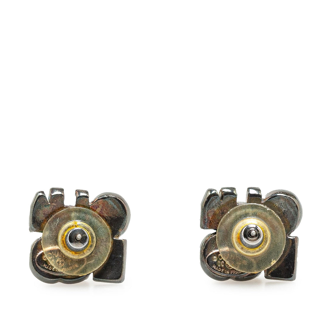 Pearl Street Bags Chanel Logo Push Back Earrings (SHG-iBKVDs)