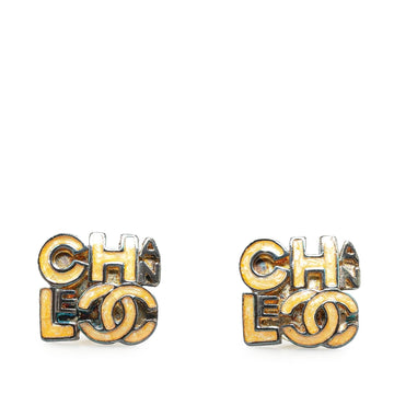 Pearl Street Bags Chanel Logo Push Back Earrings (SHG-iBKVDs)