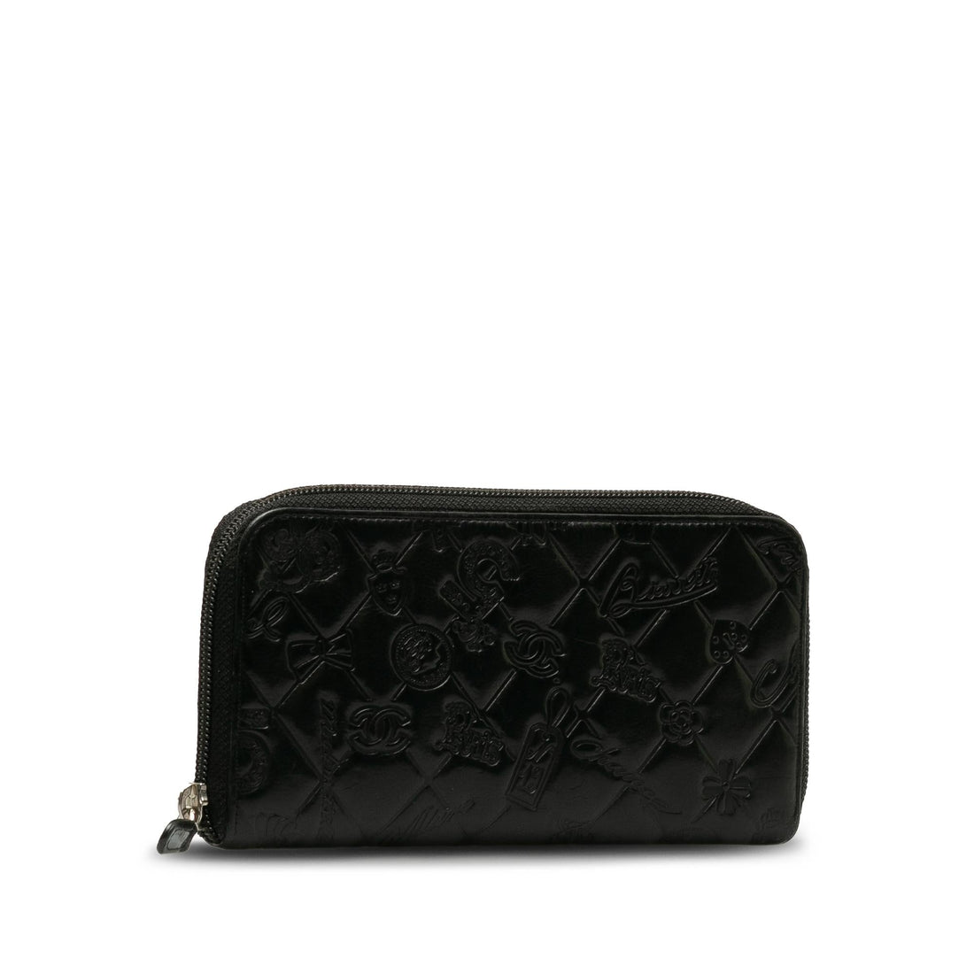 Pearl Street Bags Chanel Matelasse Lucky Symbols Patent Zip-Around Wallet (SHG-uQkpYs)