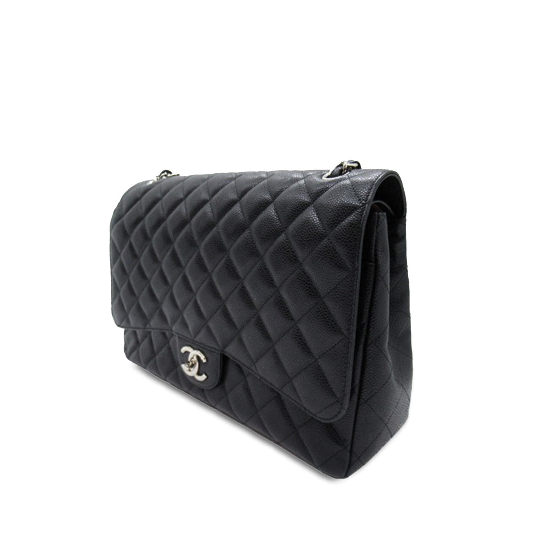 Pearl Street Bags Chanel Maxi Classic Caviar Double Flap (SHG-vrfubg)