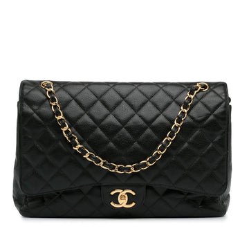 Pearl Street Bags Chanel Maxi Classic Caviar Double Flap (SHG-Nah1rf)