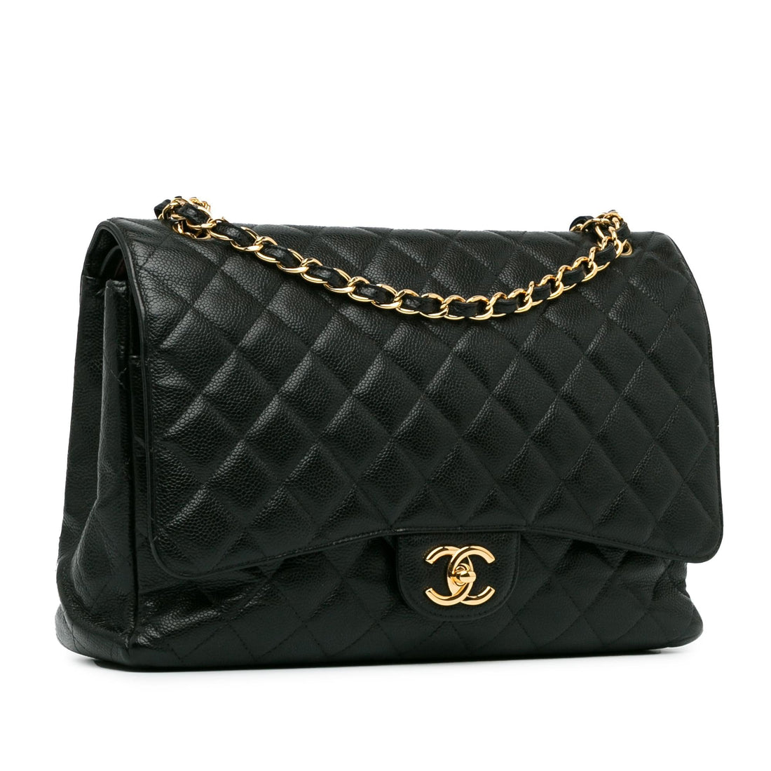 Pearl Street Bags Chanel Maxi Classic Caviar Double Flap (SHG-Nah1rf)