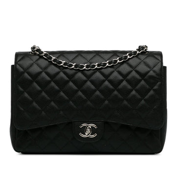 Pearl Street Bags Chanel Maxi Classic Caviar Double Flap (SHG-UssHab)