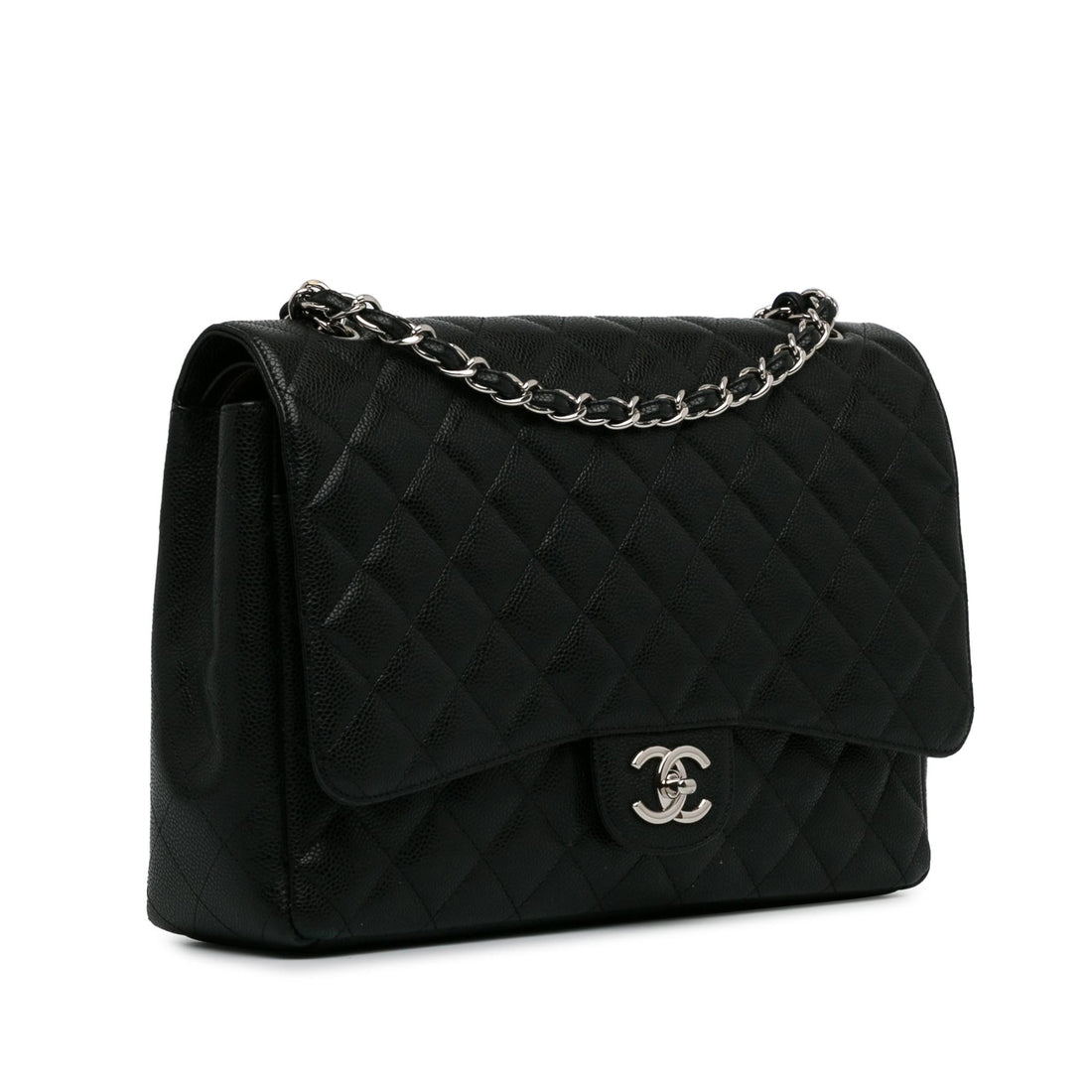Pearl Street Bags Chanel Maxi Classic Caviar Double Flap (SHG-UssHab)