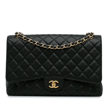 Pearl Street Bags Chanel Maxi Classic Caviar Single Flap Bag (SHG-MTMiOb)