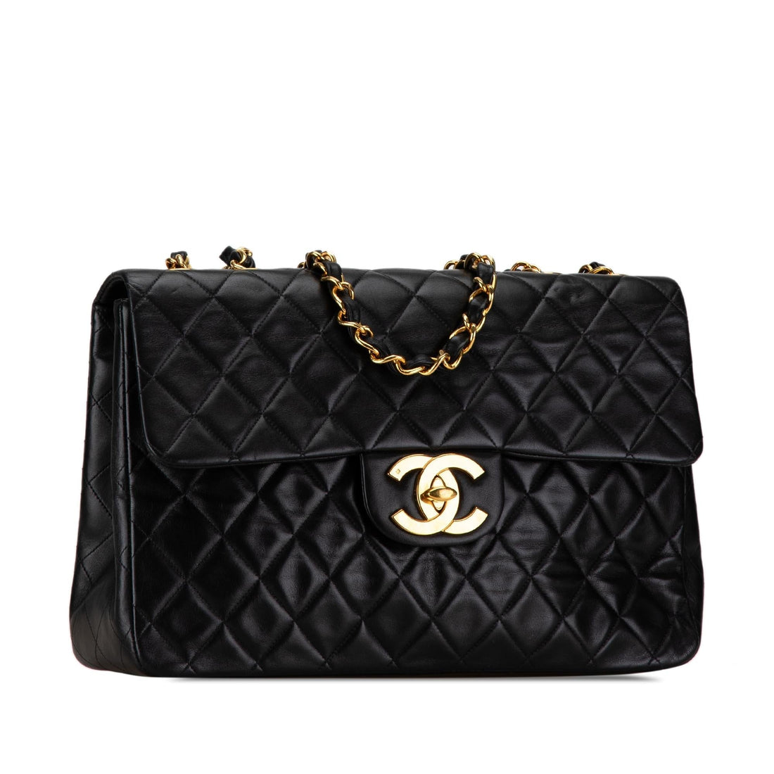 Chanel Maxi Classic Lambskin Single Flap (SHG-kQKahZ)
