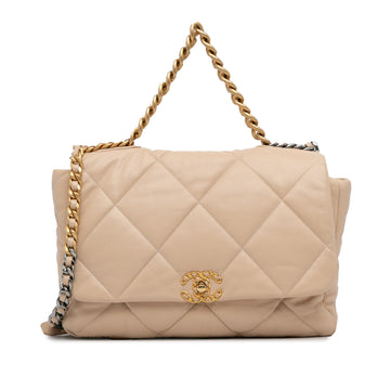 Pearl Street Bags Chanel Maxi Lambskin 19 Flap Satchel (SHG-RsNtmV)