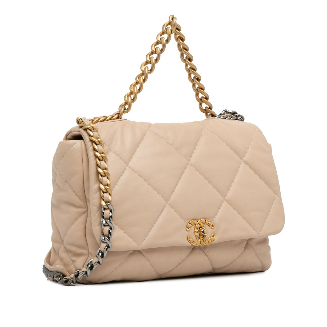 Pearl Street Bags Chanel Maxi Lambskin 19 Flap Satchel (SHG-RsNtmV)