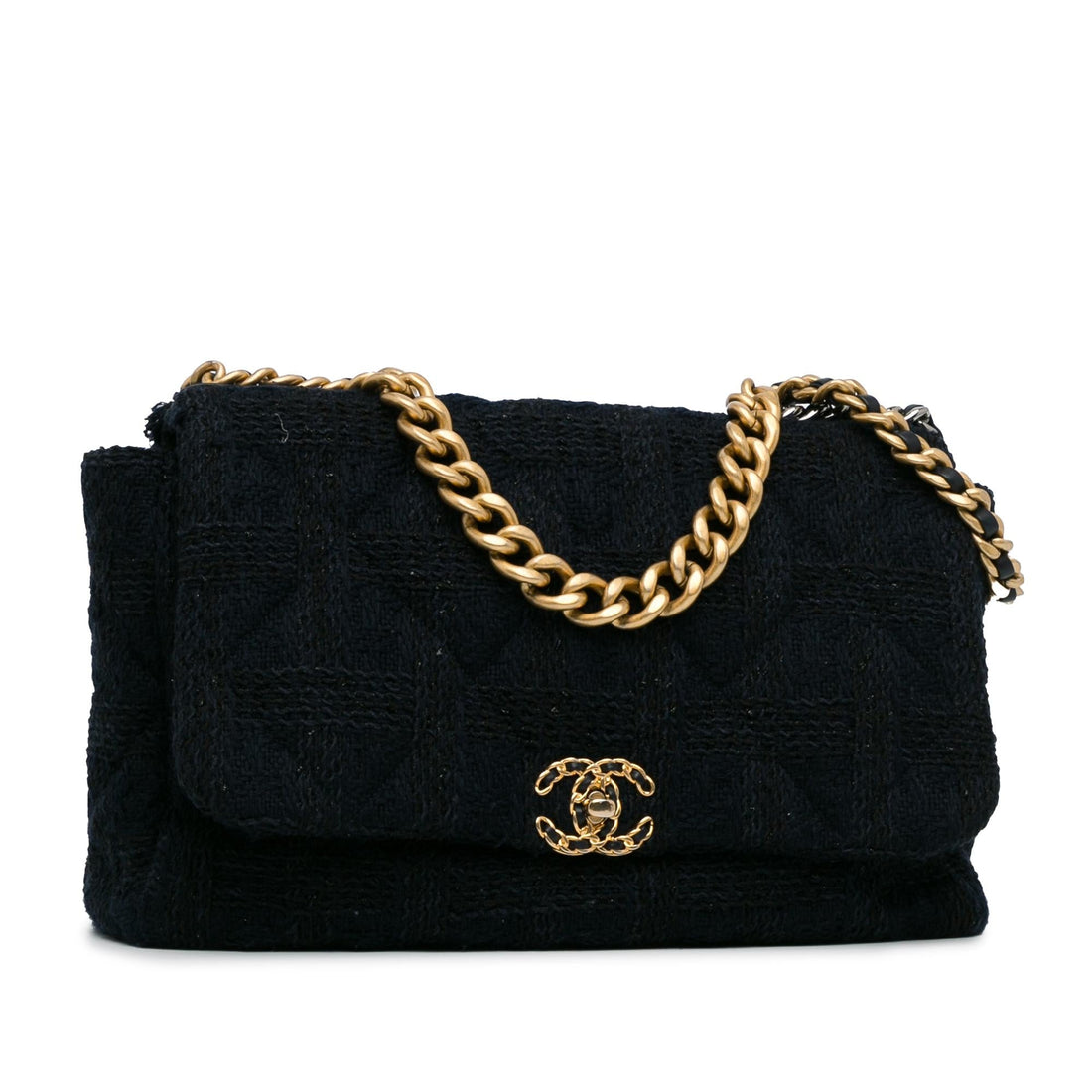 Pearl Street Bags Chanel Maxi Tweed 19 Flap (SHG-r1Febc)