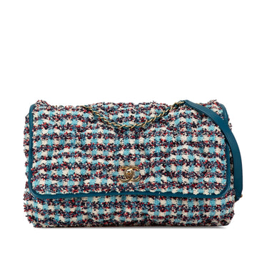 Top Quality Chanel Maxi Tweed Chesterfield Single Flap (SHG-t8PRWy)