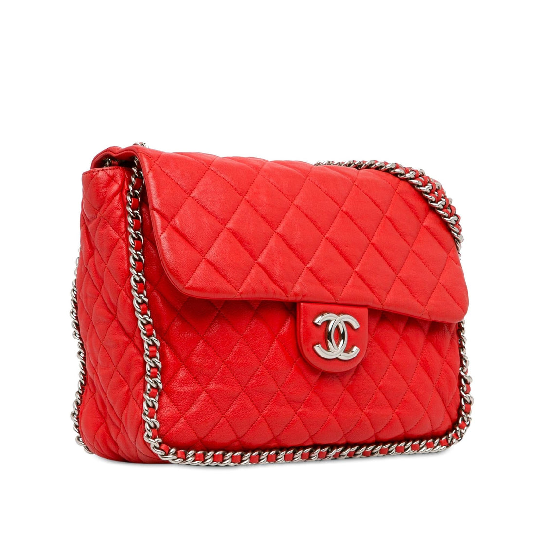 Pearl Street Bags Chanel Maxi Washed Lambskin Chain Around Flap (SHG-CaYHus)