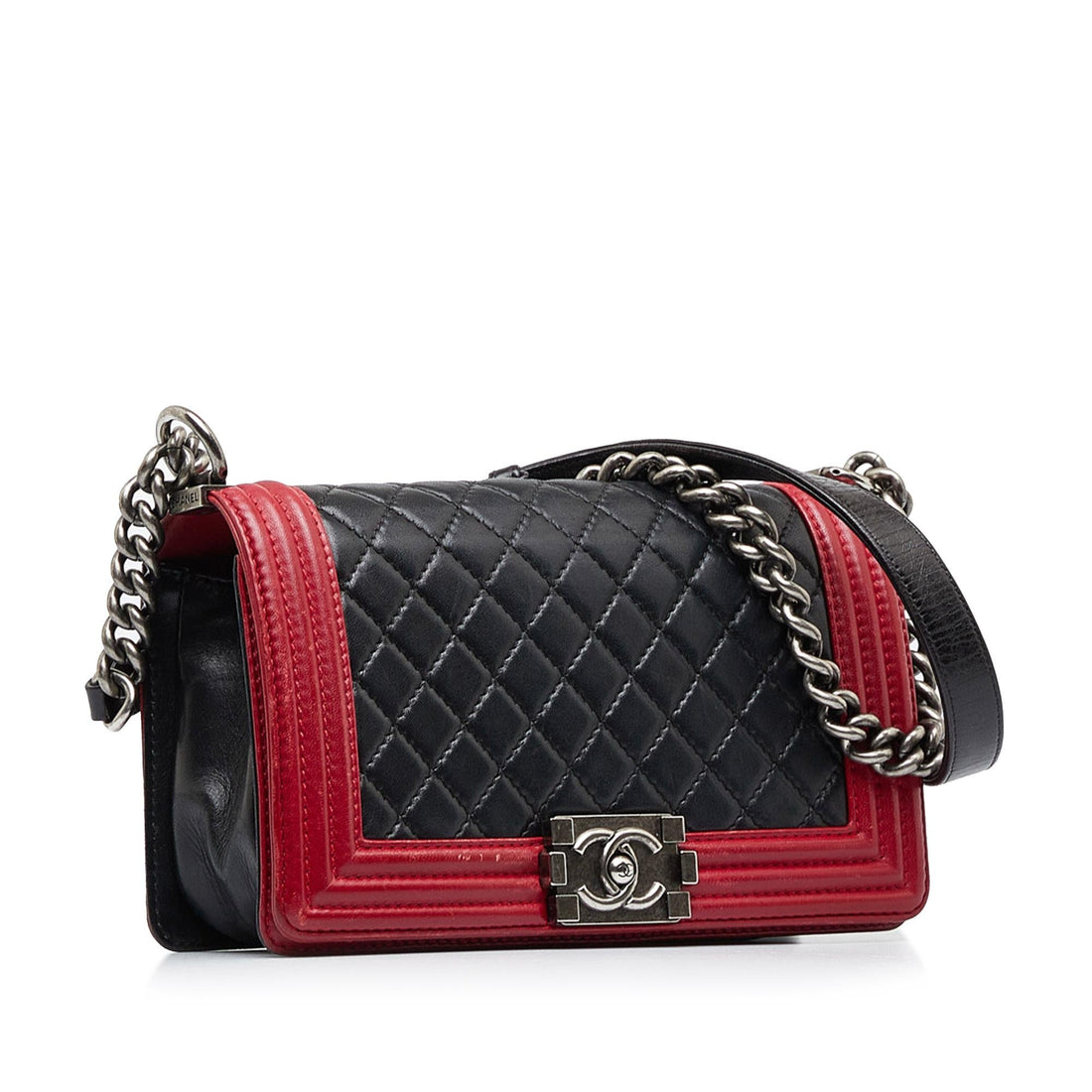 Chanel Medium Bicolor Lambskin Boy Flap (SHG-cLDWy7)