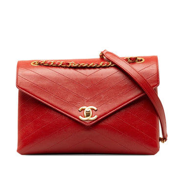 Pearl Street Bags Chanel Medium CC Chevron Lambskin Envelope Flap (SHG-k9drR3)