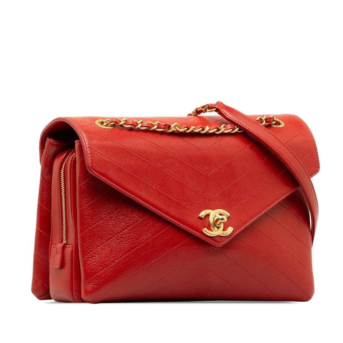 Pearl Street Bags Chanel Medium CC Chevron Lambskin Envelope Flap (SHG-k9drR3)