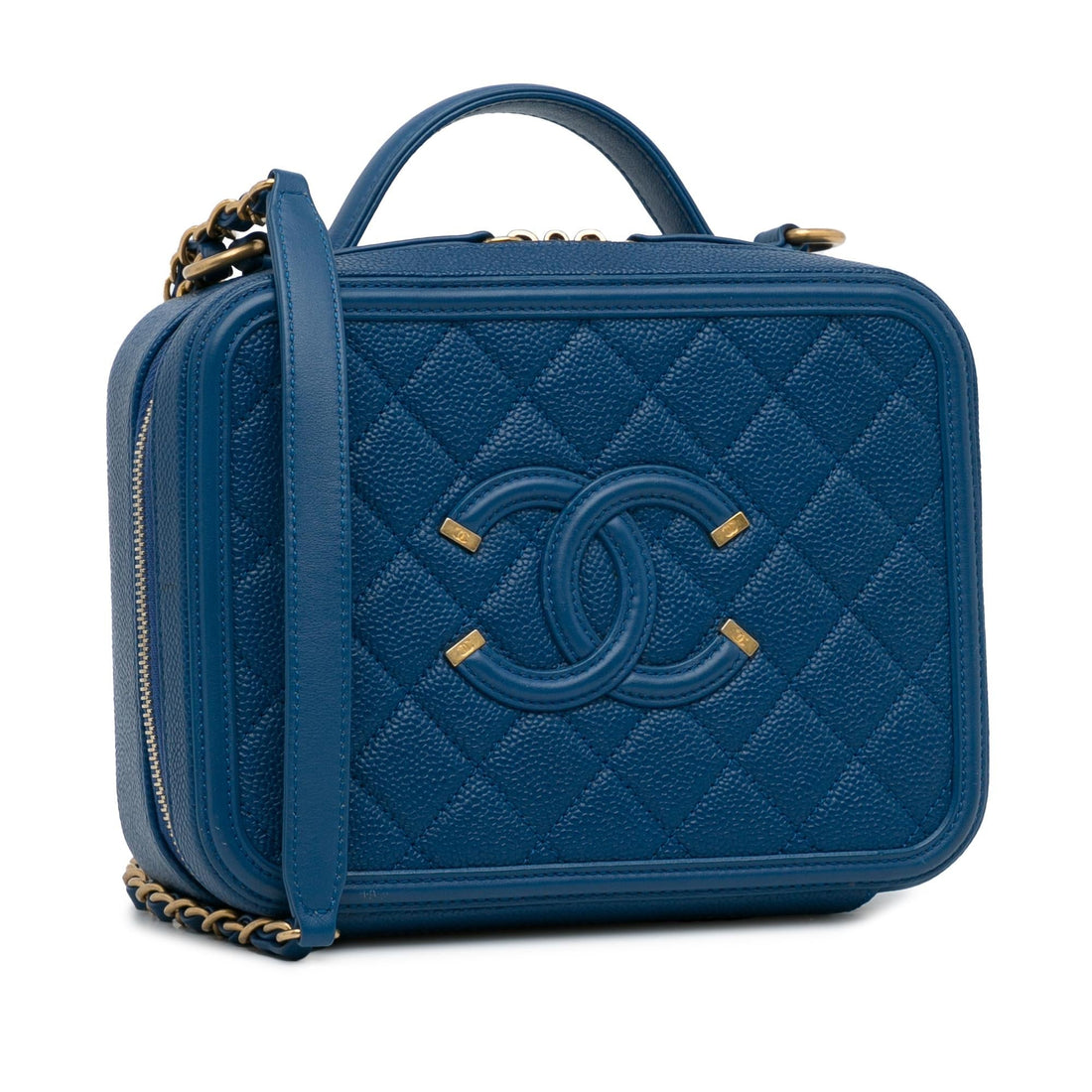 Chanel Medium CC Filigree Caviar Vanity Case (SHG-R0dFDb)