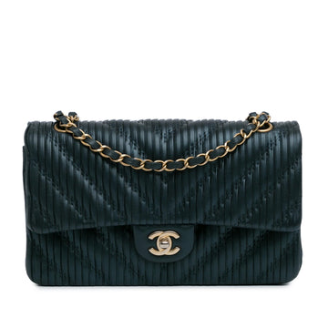 Chanel Medium CalBNkin Coco Pleats Double Flap (SHG-8NvBoQ)
