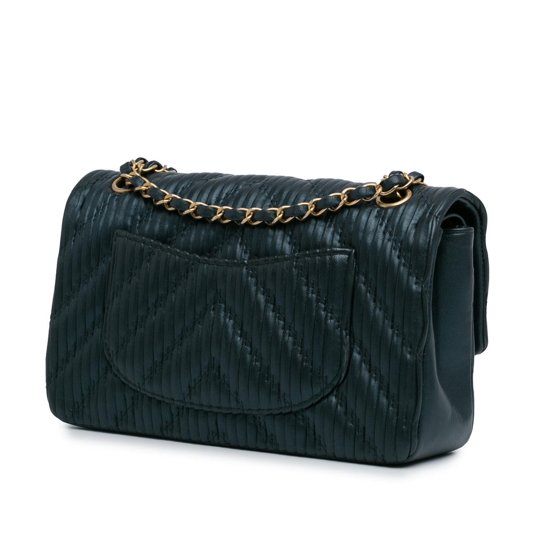 Chanel Medium CalBNkin Coco Pleats Double Flap (SHG-8NvBoQ)