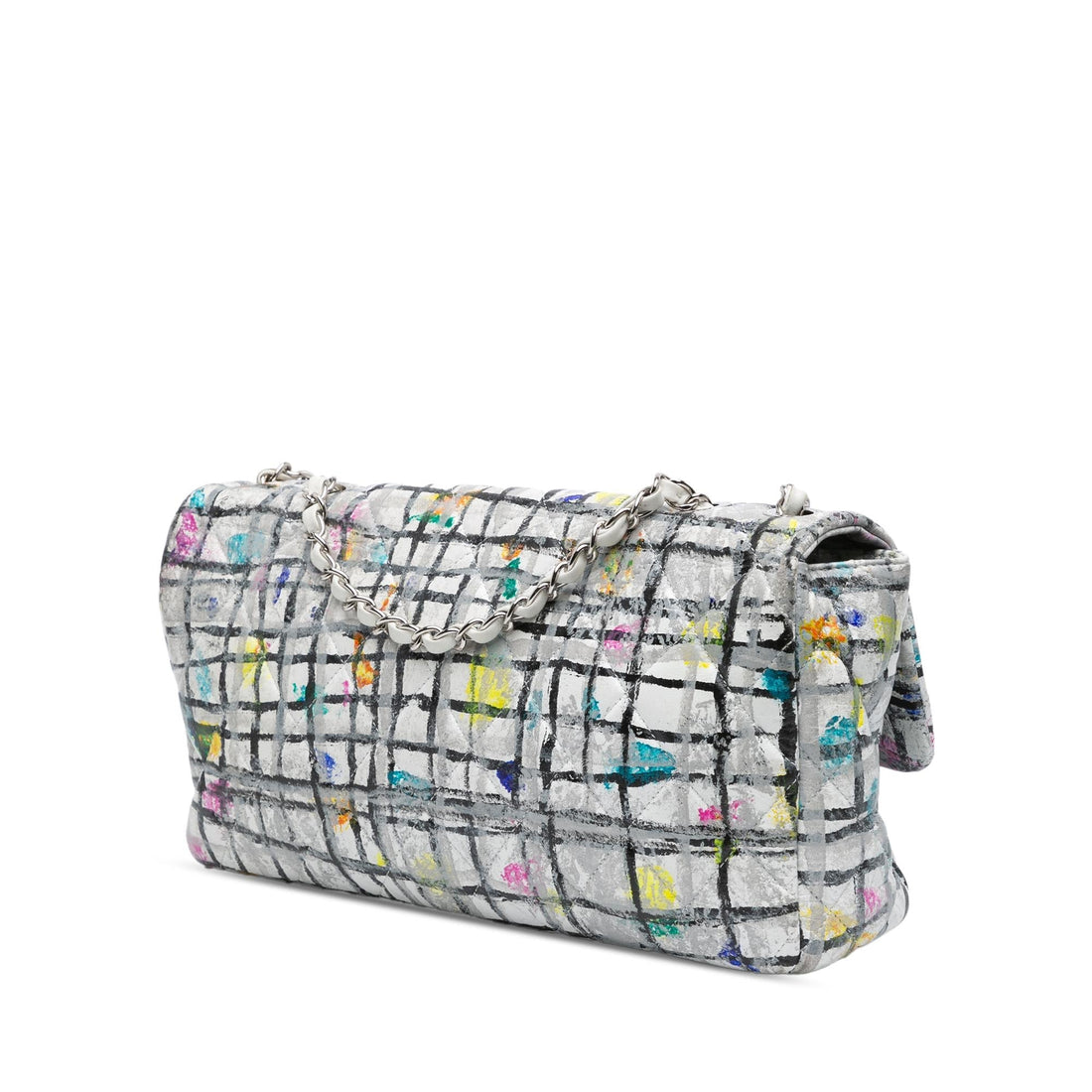 Chanel Medium Calfskin Hand Painted Graffiti Flap (SHG-kb749n)